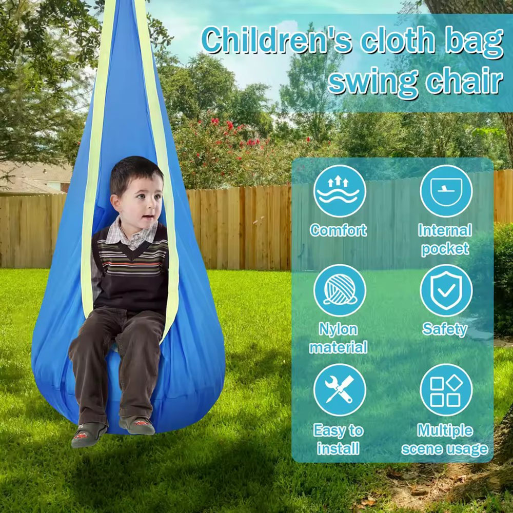 Kids Outdoor Bench - Kids Pod Swing Seat Nylon Hanging