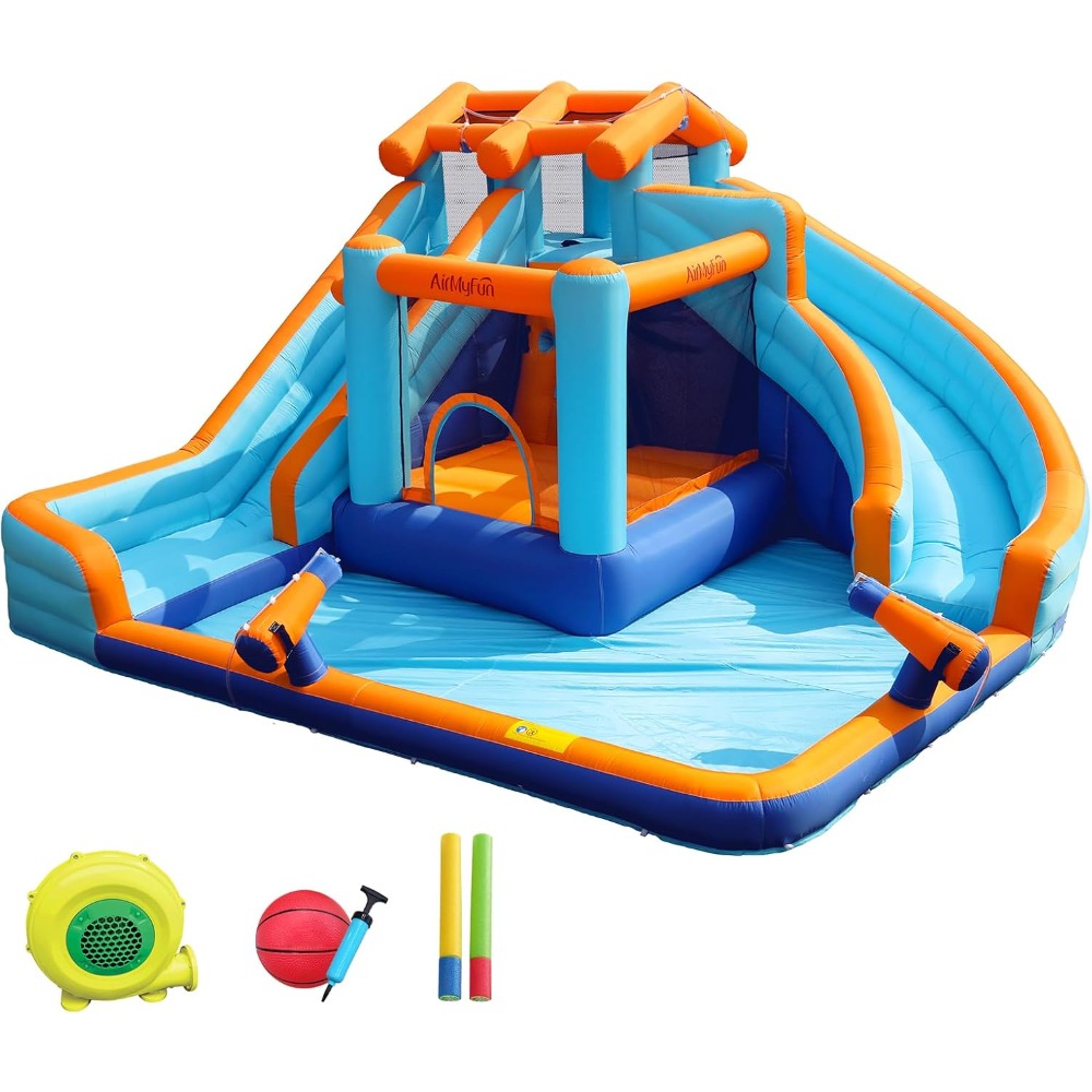 Play Kids Outdoor - Large Water Slide Bounce House with