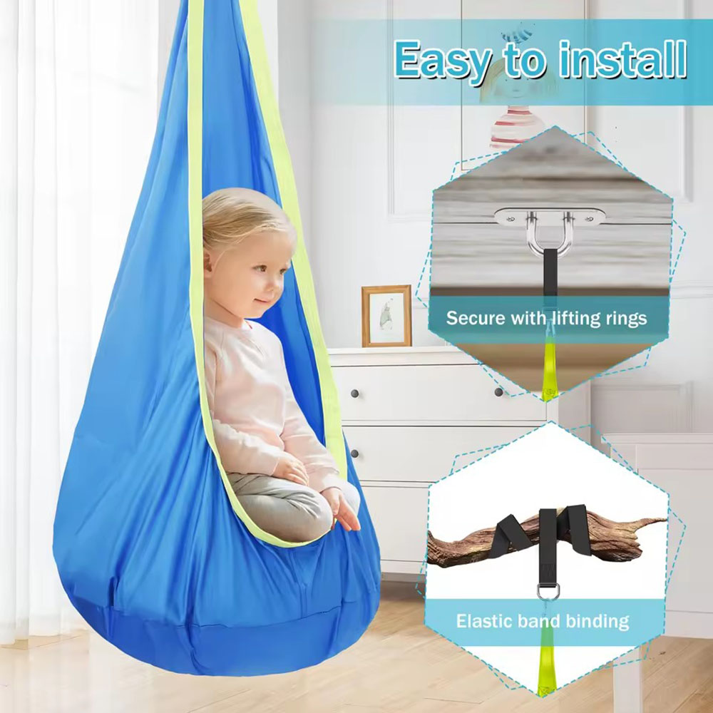 Kids Pod Swing Seat Nylon Hang - Kids Outdoor Bench ulasan dan harga