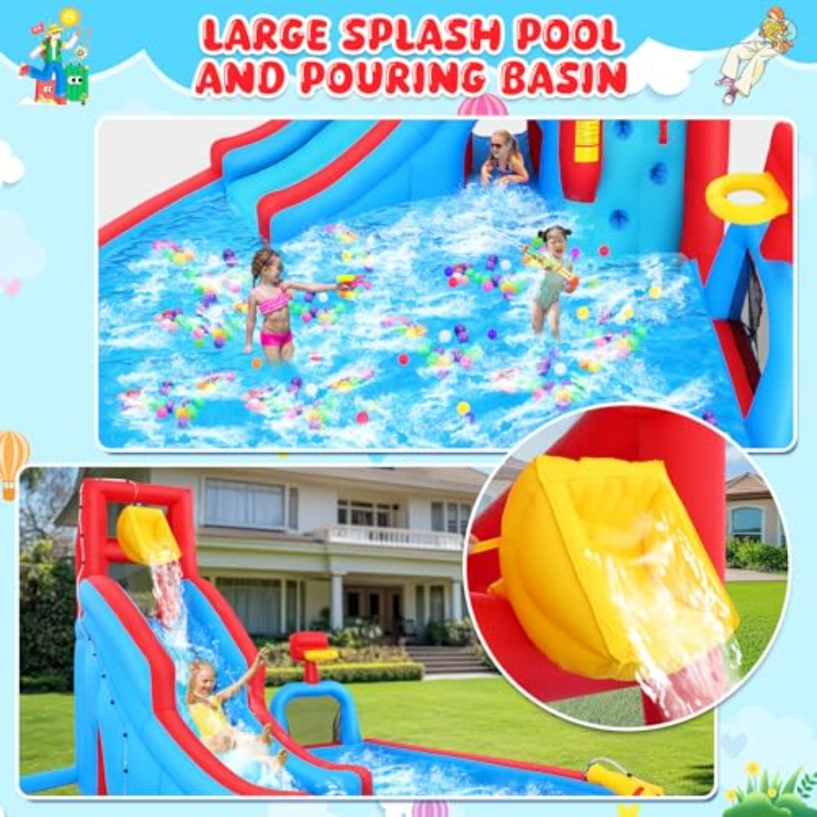 Backyard outdoor water slide i - Kids Outdoor Climbing Wall ulasan dan harga