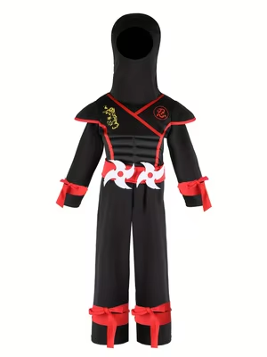 Kids Black Ninja Costume With  - Kids Outdoor Ninja Equipment ulasan dan harga