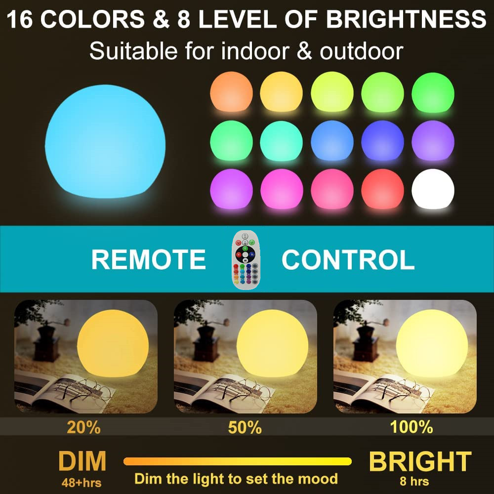Rechargeable LED Glowing Ball  - Kids Outdoor Decor ulasan dan harga