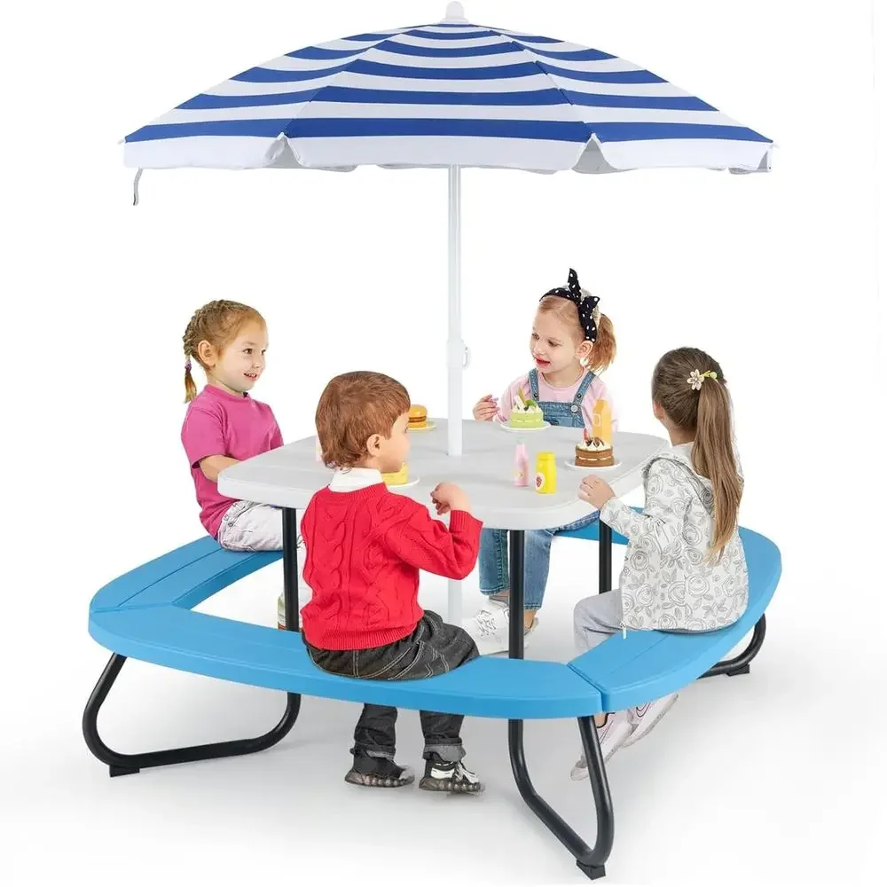 8-Person Kids Picnic Table wit - Kids Outdoor Bench ulasan dan harga