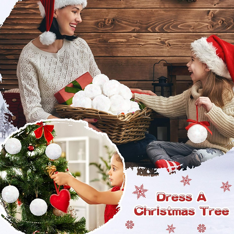30/60pcs Soft Snow Fake Balls  - Kids Outdoor Xmas Gifts ulasan dan harga