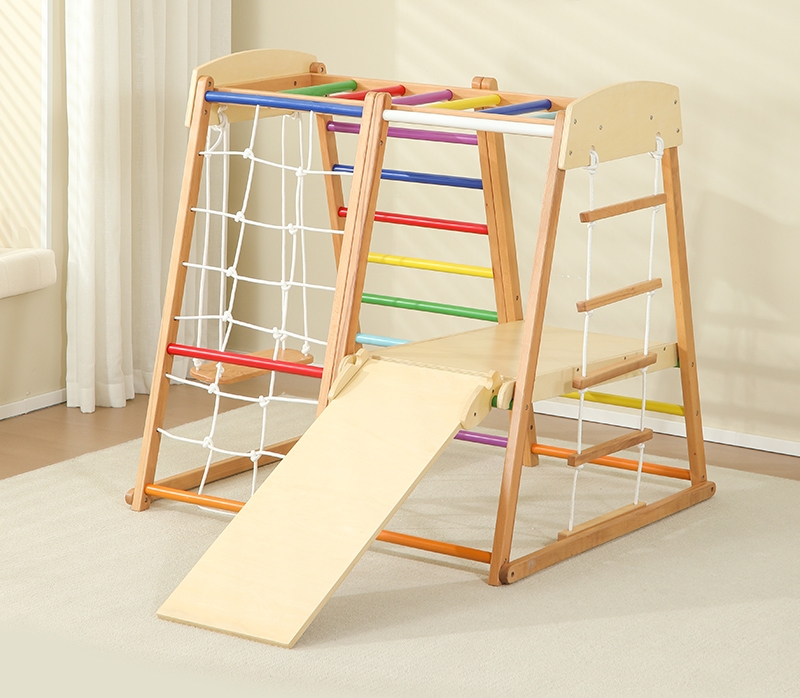 Kids Outdoor Indoor Montessori - Kids Outdoor Wooden Climbing Frame ulasan dan harga