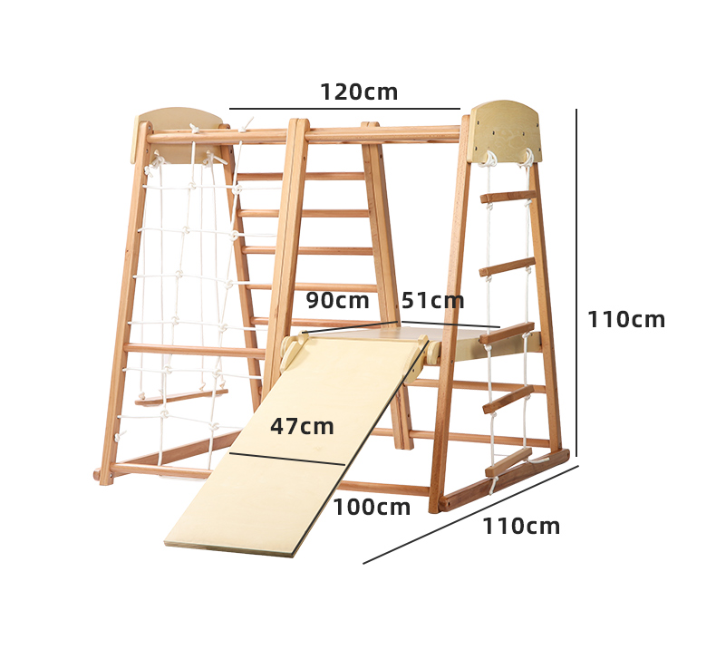 Kids Outdoor Indoor Montessori - Kids Outdoor Wooden Climbing Frame ulasan dan harga