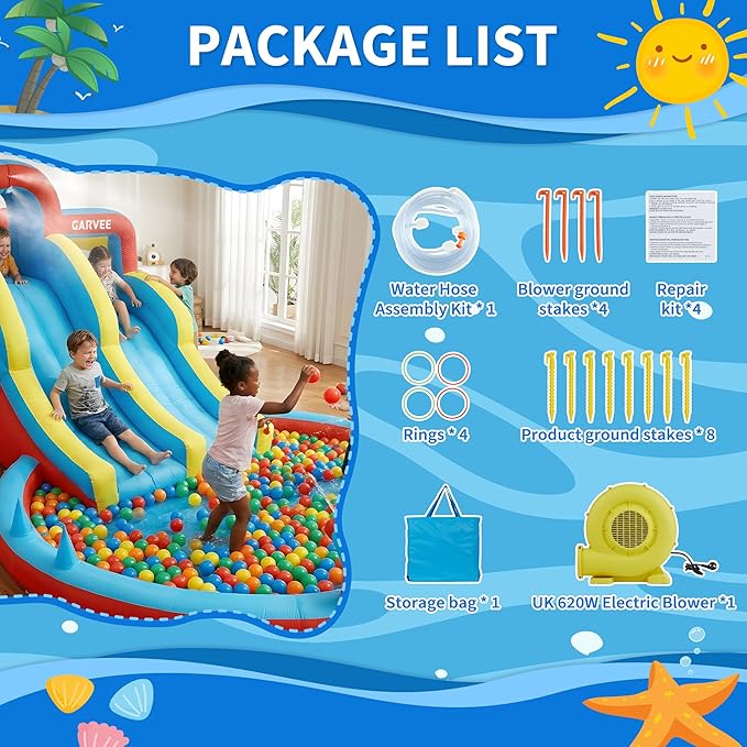 All-Season 8-in-1 Inflatable W - Kids Outdoor Climbing Wall ulasan dan harga