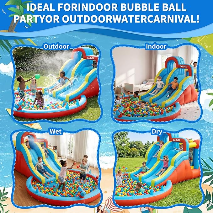 All-Season 8-in-1 Inflatable W - Kids Outdoor Climbing Wall ulasan dan harga