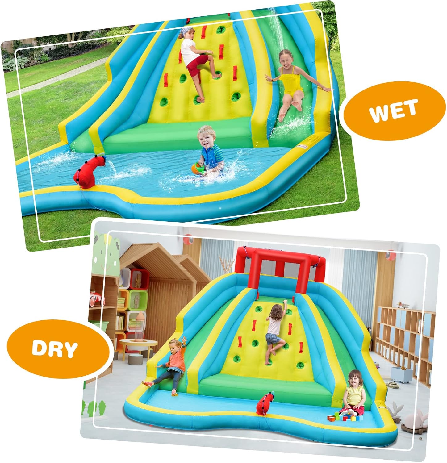 Giant Inflatable Water Slide f - Kids Outdoor Climbing Wall ulasan dan harga