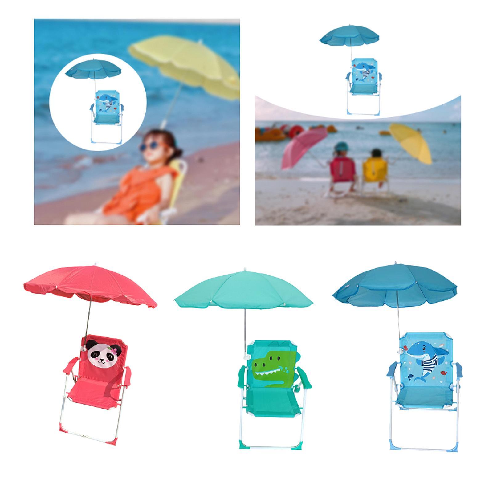 Kids Beach Chairs with Umbrell - Kids Outdoor Foldable Chair ulasan dan harga