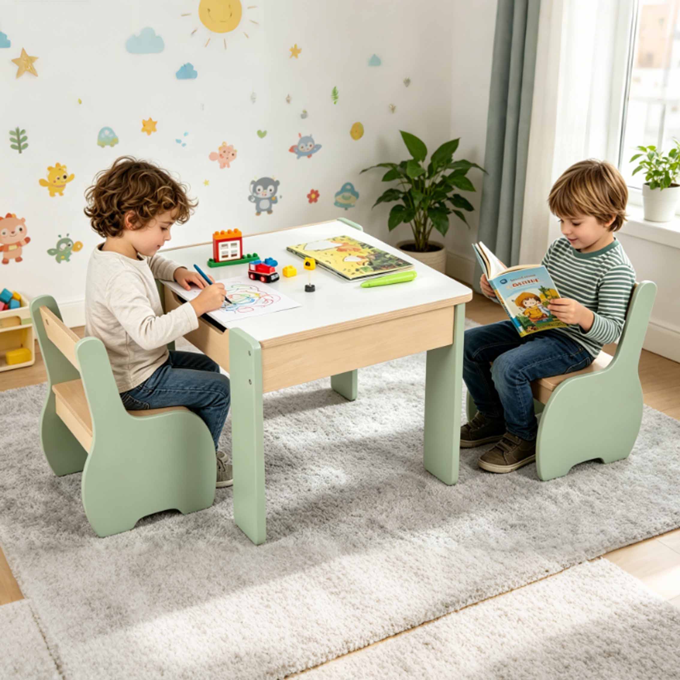 Children's Modern Wooden Table - Kids Outdoor Chair And Table ulasan dan harga