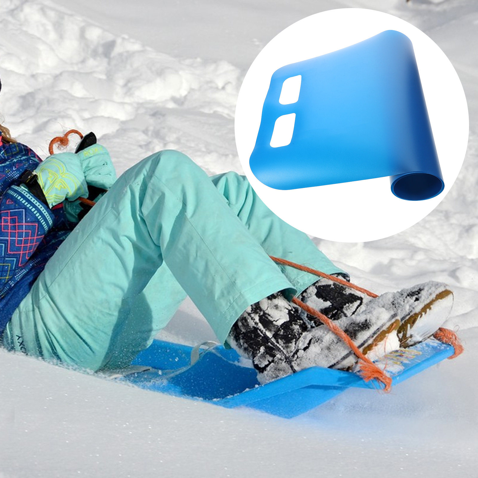 Roll Up Plastic Snow Sled for  - Kids Outdoor Play Yard ulasan dan harga