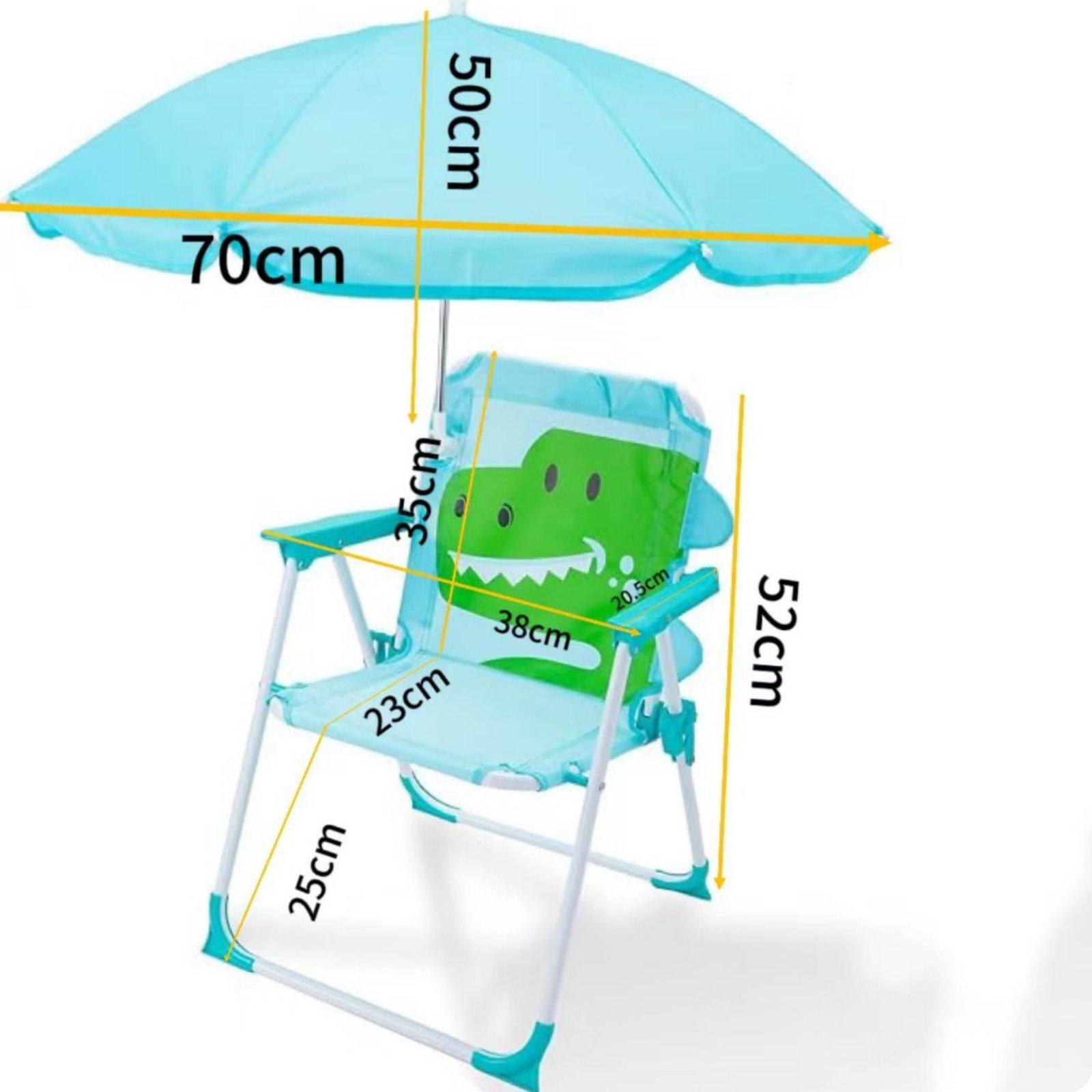 Kids Beach Chair with Umbrella - Kids Outdoor Foldable Chair ulasan dan harga
