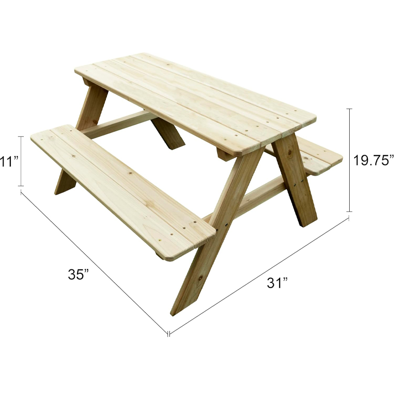 Outdoor Wooden Kids Picnic Tab - Kids Outdoor Wooden Table ulasan dan harga
