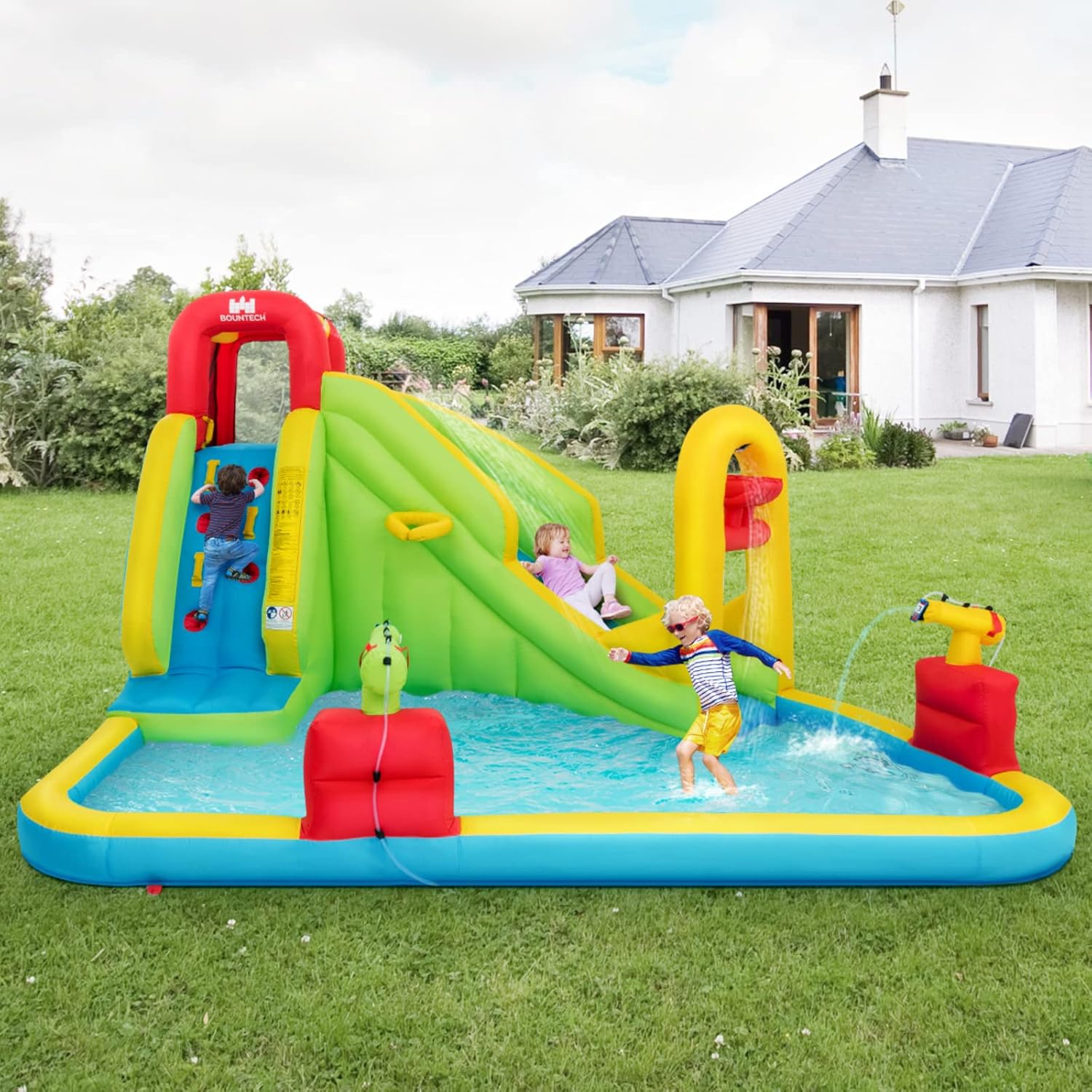 Mega Inflatable Water Park Bou - Kids Outdoor Climbing Wall ulasan dan harga