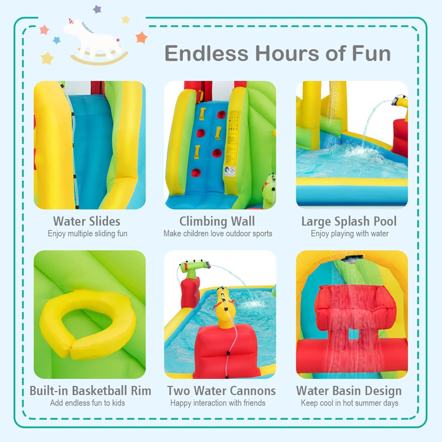 Mega Inflatable Water Park Bou - Kids Outdoor Climbing Wall ulasan dan harga