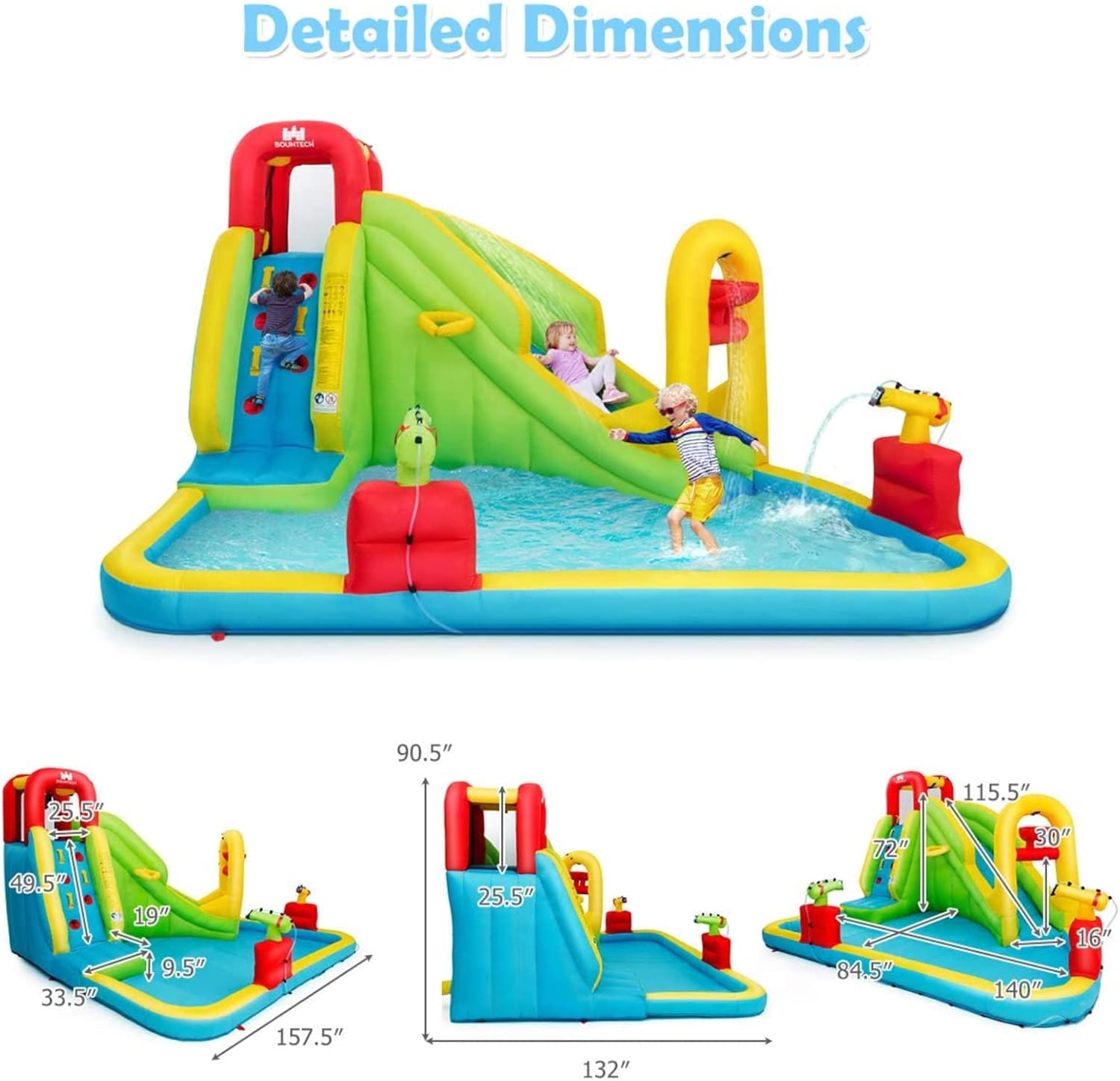 Mega Inflatable Water Park Bou - Kids Outdoor Climbing Wall ulasan dan harga