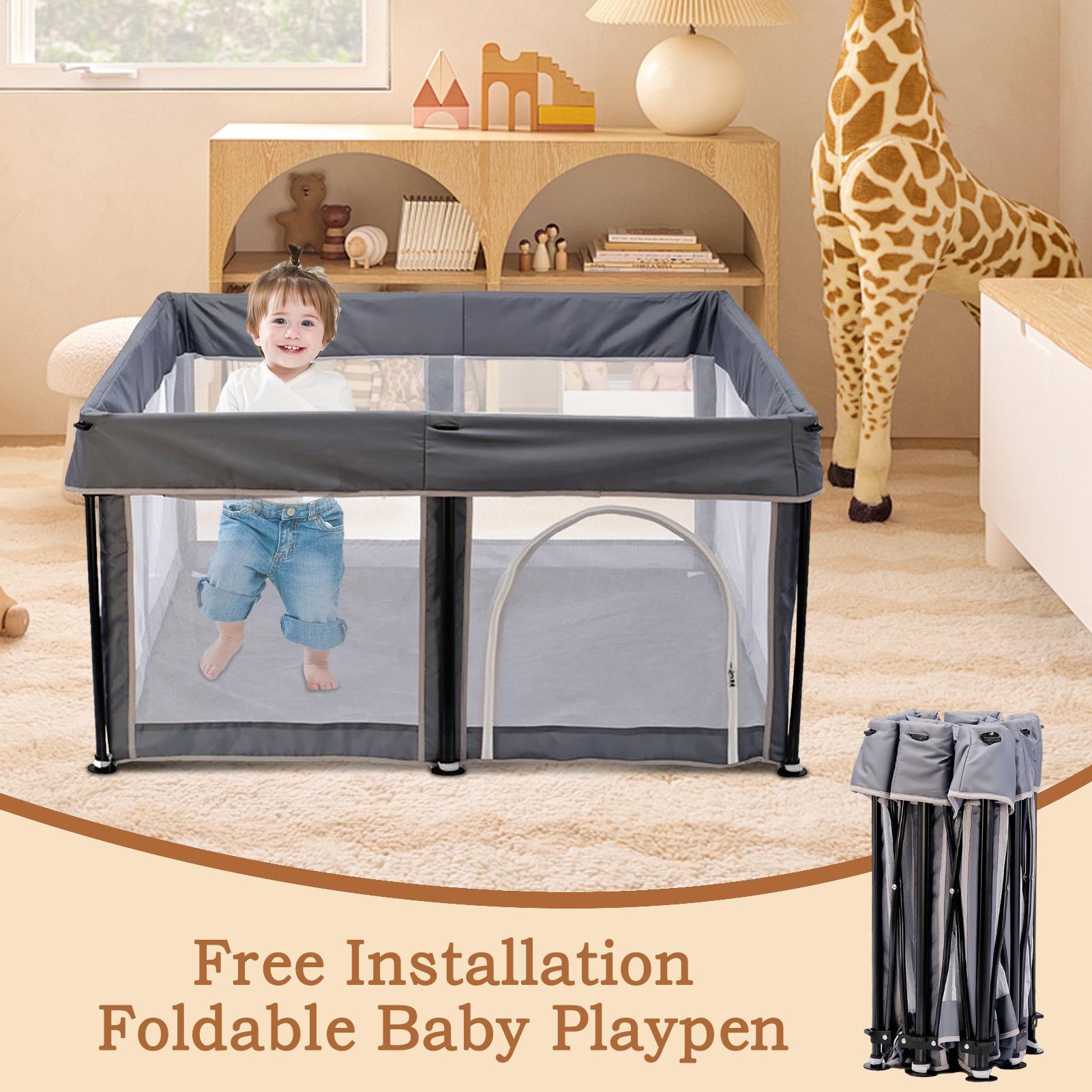 Portable Baby Playpen Indoor O - Kids Outdoor Play Yard ulasan dan harga