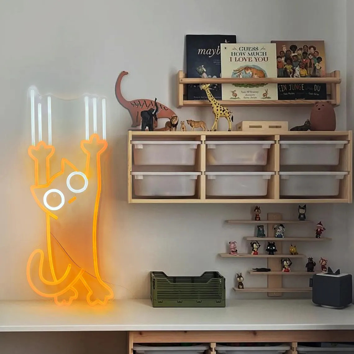 Climbing Cat Neon Sign, Custom - Kids Outdoor Climbing Wall ulasan dan harga