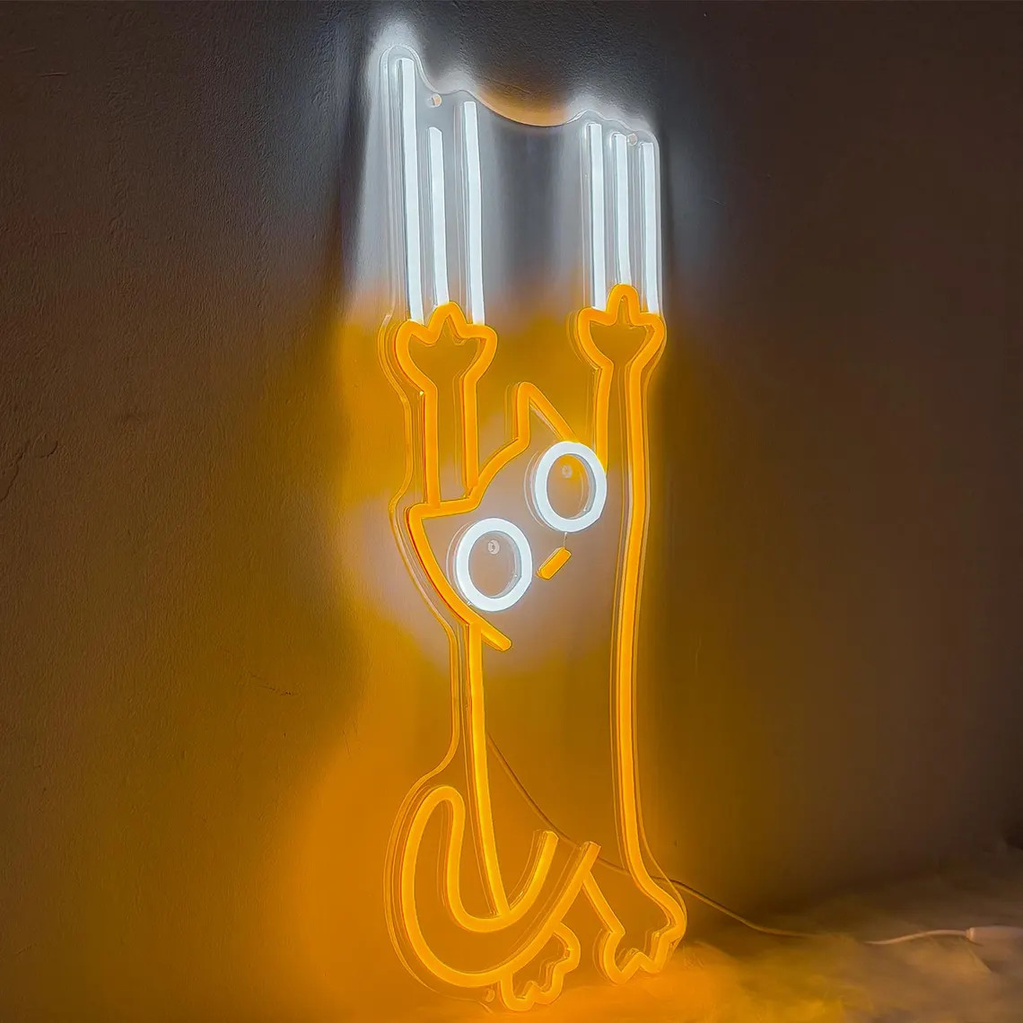 Climbing Cat Neon Sign, Custom - Kids Outdoor Climbing Wall ulasan dan harga