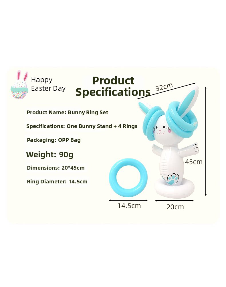 Easter Inflatable Bunny Ring T - Kids Indoor Outdoor Games ulasan dan harga