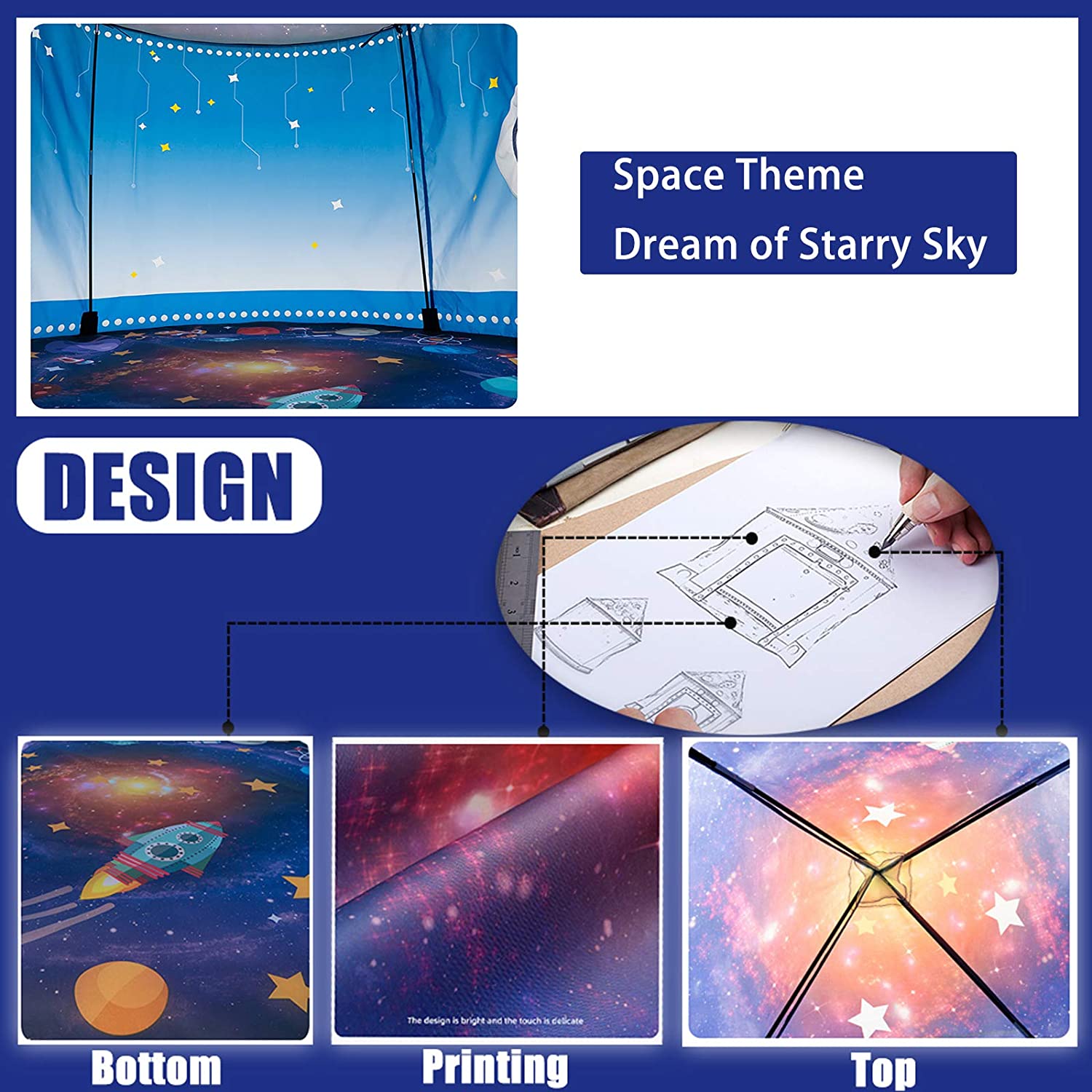 Rocket Ship Kids Tent Pop Up P - Kids Outdoor Play Yard ulasan dan harga