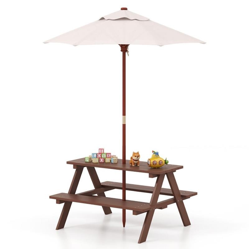 Outdoor 4-Seat Kids Picnic Tab - Kids Outdoor Bench ulasan dan harga