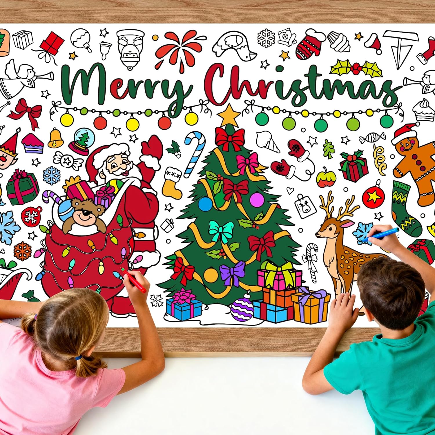 Christmas Giant Coloring Poste - Kids Outdoor Xmas Gifts ulasan dan harga