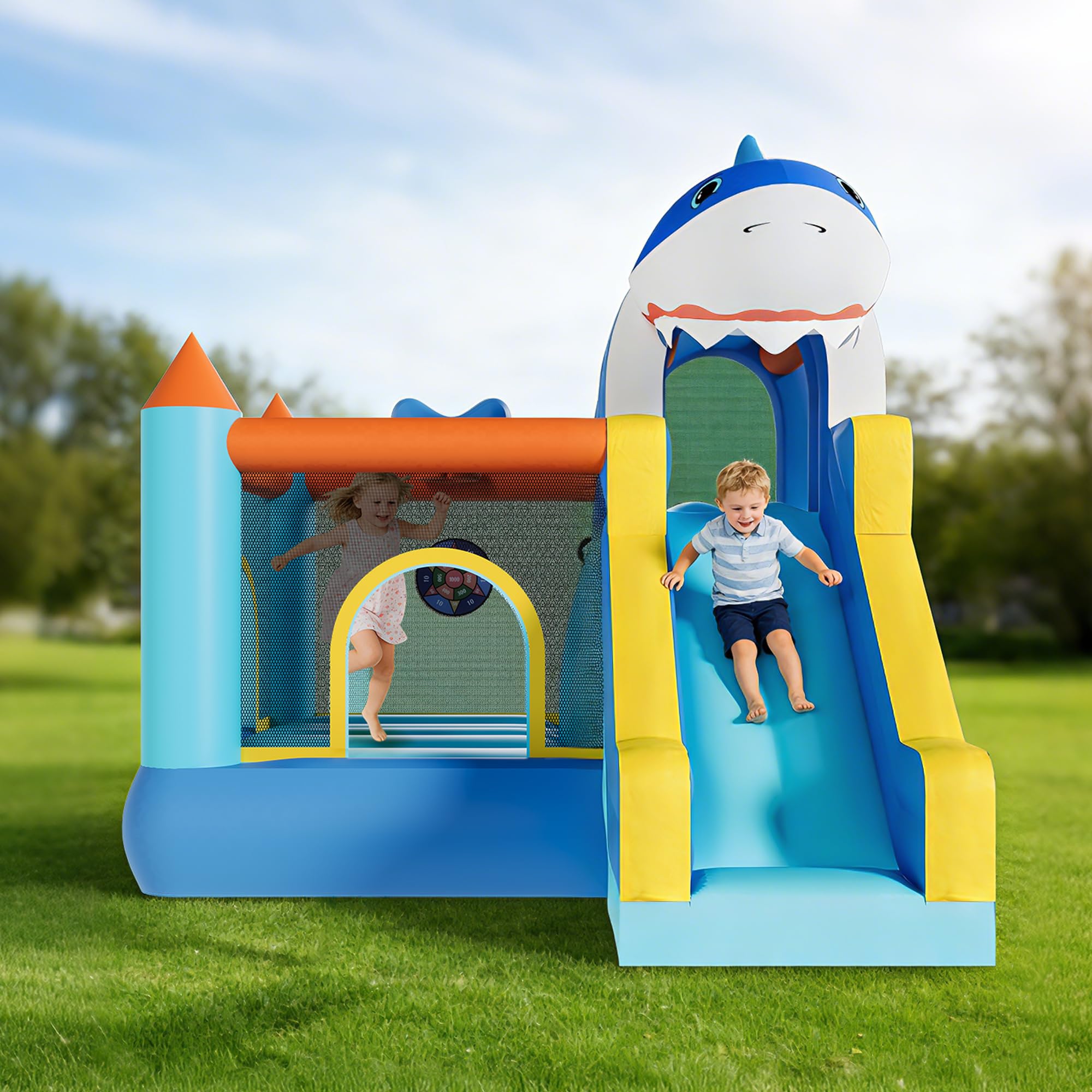 Inflatable Bounce House With S - Kids Outdoor Climbing Wall ulasan dan harga
