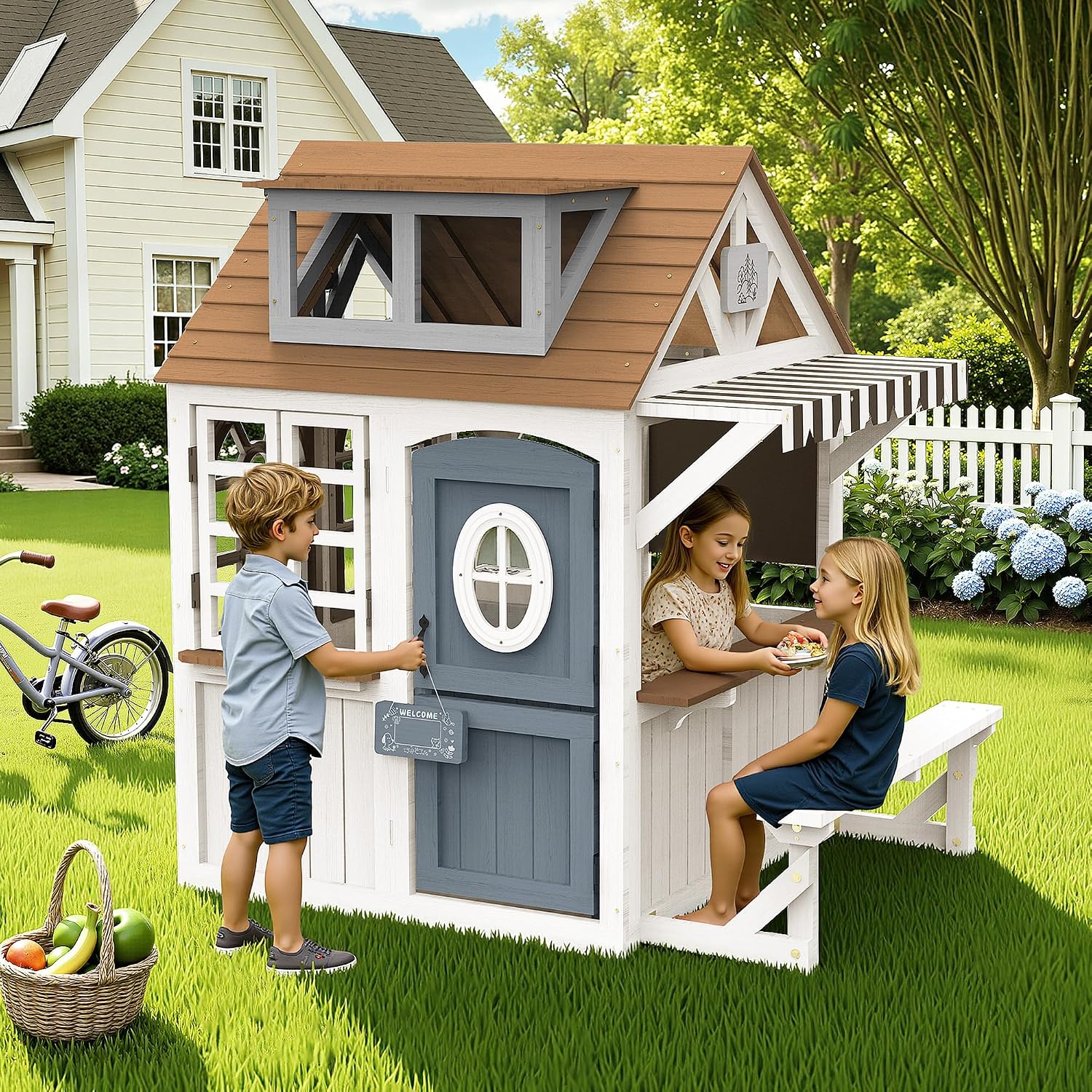 Albott Kids Outdoor Wooden Pla - Kids Outdoor Bench ulasan dan harga