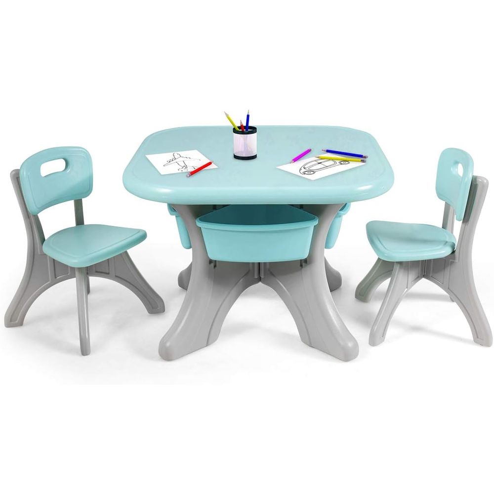 Kids Table and Chairs, 3 PCS A - Kids Outdoor Chair And Table ulasan dan harga