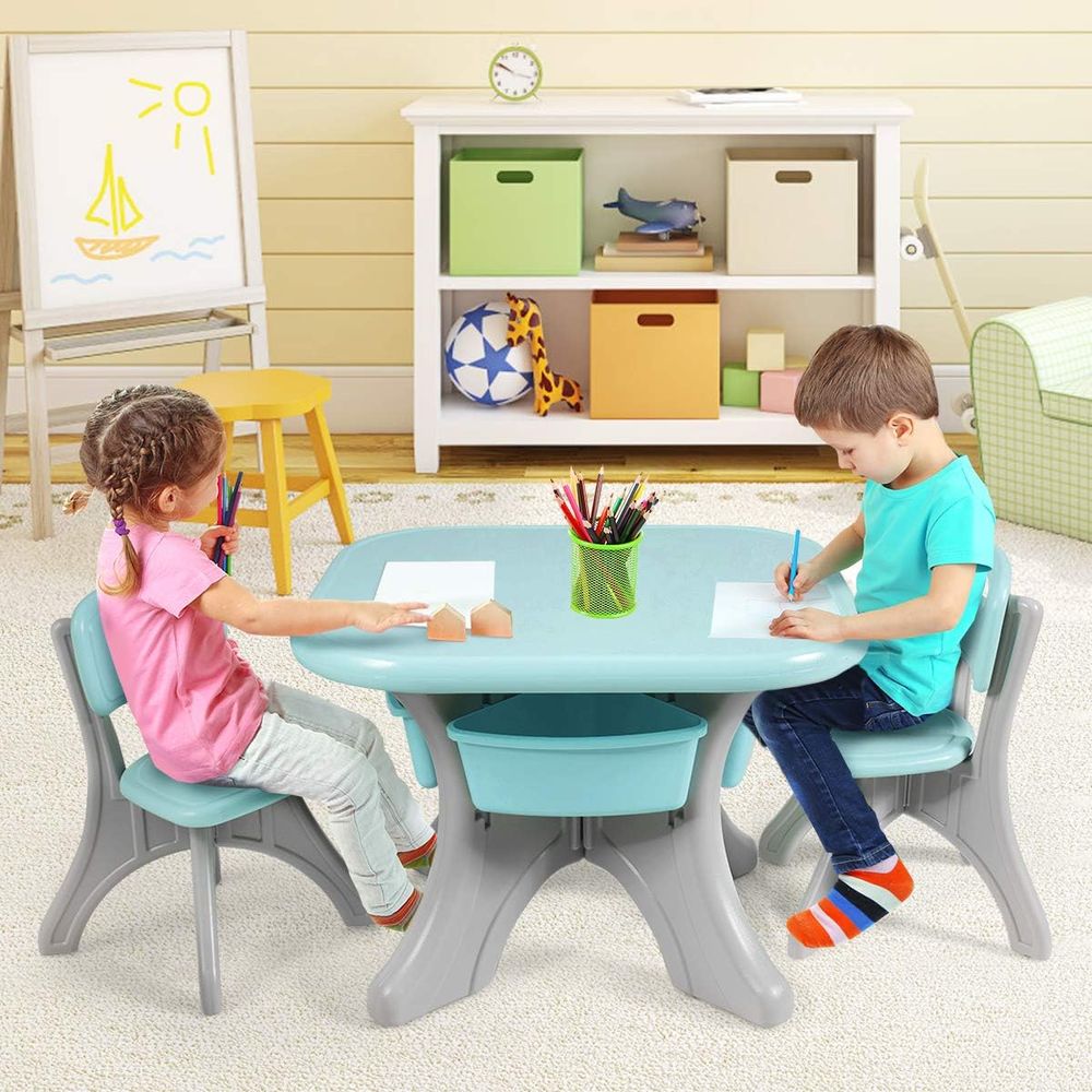 Kids Table and Chairs, 3 PCS A - Kids Outdoor Chair And Table ulasan dan harga