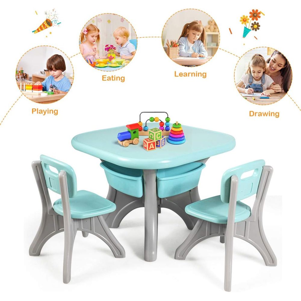 Kids Table and Chairs, 3 PCS A - Kids Outdoor Chair And Table ulasan dan harga