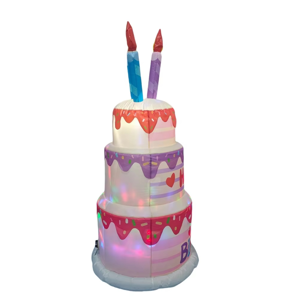 1.8M Inflatable Birthday Cake  - Kids Outdoor Decor ulasan dan harga