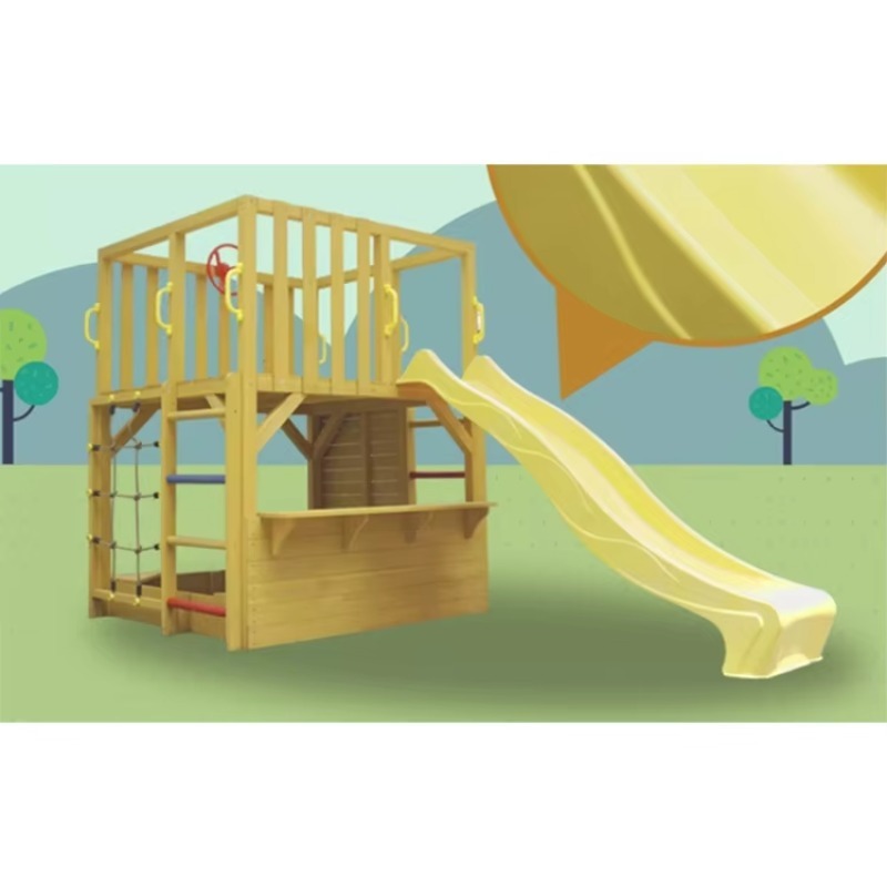 Kids Wooden Outdoor Cubby Hous - Kids Outdoor Climbing Wall ulasan dan harga