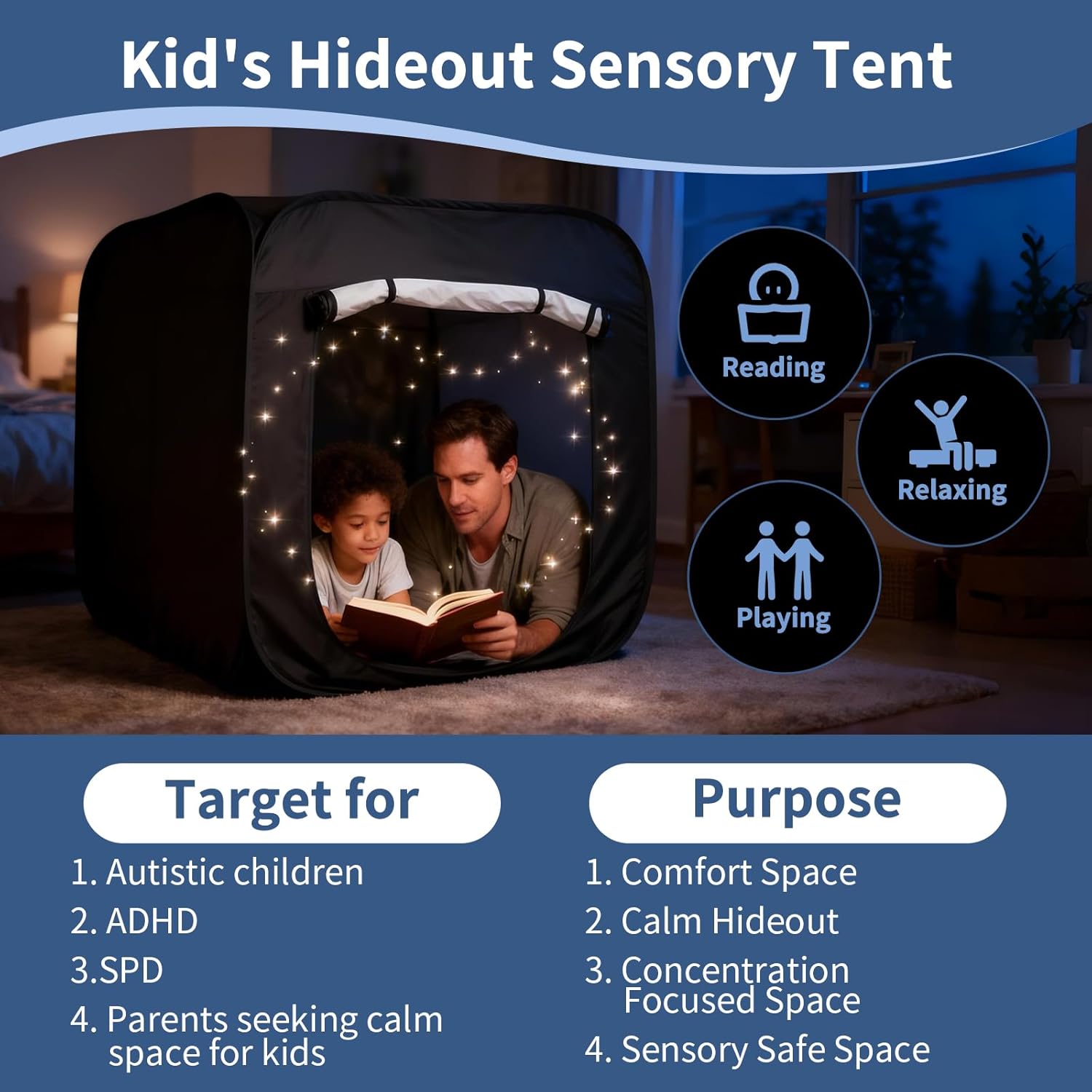 Sensory Tent for Kids 37.4 in  - Kids Outdoor Play Yard ulasan dan harga